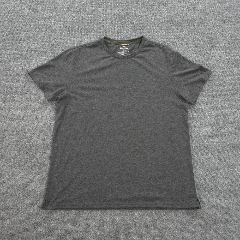 Bombas Shirt Mens Large Gray Bee Better Performance Stretch‎ Crew Neck Tee